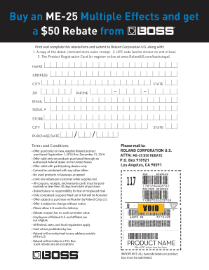 4978 Promo September 50 Rebate RC-30 Redemption Form