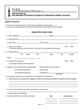Medical Professional Application Form