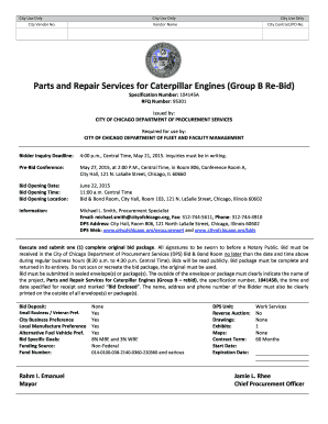 Parts of research report - Parts and Repair Services for Caterpillar Engines ... - City of Chicago - cityofchicago