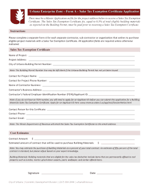 Baby blue feeding chart - Urbana Enterprise Zone Form A Sales Tax ... - City of Urbana - urbanaillinois