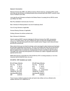 Bas form army - Minimum Instructor Pay (MIP) is the difference between official retired pay, reported by DFAS, and the - alsde