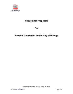 Consulting proposal example pdf - Request for Proposals For Benefits Consultant for the City ... - ci billings mt