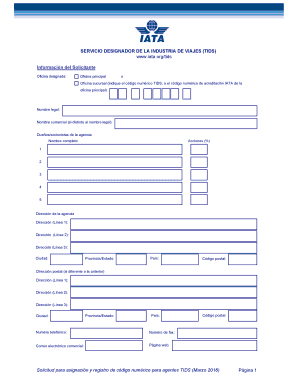 Application for experience certificate - SERVICIO DESIGNADOR DE LA INDUSTRIA DE VIAJES (TIDS) - iata