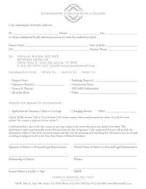 Authorization to Release Medical Records