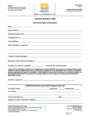 Condom Request Form - Test Miami - testmiami