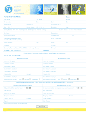 Patient Information Form
