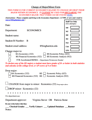 Change Of Major Form Templates - Page 2 | pdfFiller