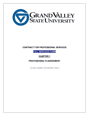 Fillable Online gvsu FULL SERVICES FORM - gvsu Fax Email Print - pdfFiller