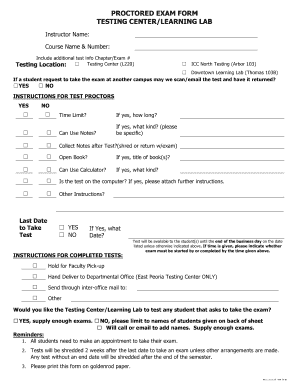 Proctored Exam Form