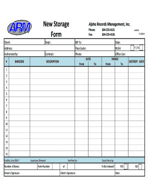 Fillable Online 2013-19-09-ARM New Storage Form.xlsx Fax Email Print ...