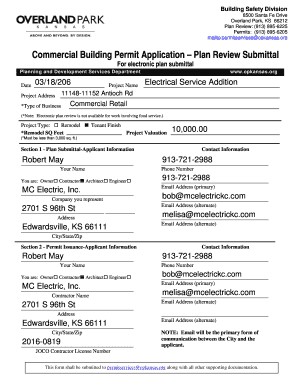 Commercial Building Permit Application Plan Review Submittal - opdocs opkansas