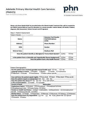 Treatment plan template pdf - Primary Mental Health Care Services Referral Form