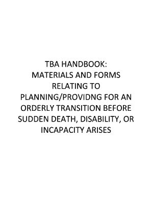 Poa after death - TBA - Planning for Sudden Death Disability or Incapacity - tba