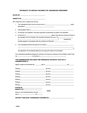 Fillable Online AFFIDAVIT, IA. Affidavit, IA Fax Email Print - pdfFiller