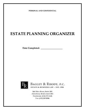 Estate Planning Organizer