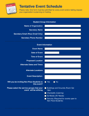 Tentative Event Schedule Fill Online Printable Fillable Blank Production Schedule Template Com Tentative Schedule Template