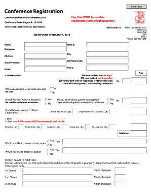 Conference Registration - swanet.org