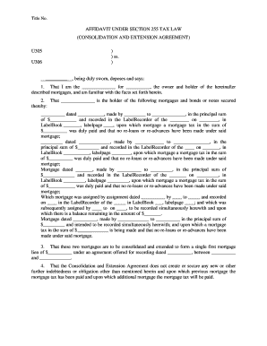 AFFIDAVIT UNDER SECTION 255 TAX LAW - Two Rivers Title