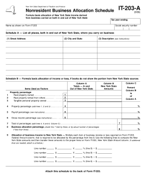 Fillable Online tax ny Form IT-203-A - tax ny Fax Email Print - pdfFiller