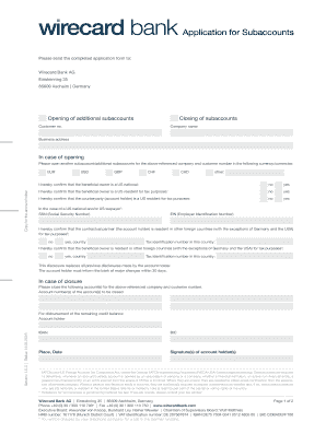 WDB Commercial Checking Subaccount form DE EN.indd