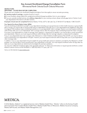 Key Account Enrollment/Change/Cancellation Form