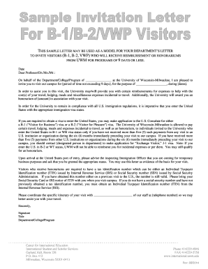 Letter of introduction for job - B1 B2 VWP Sample Invitation Ltr.doc - pantherfile uwm