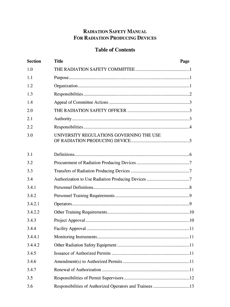 Fillable Online FOR RADIATION PRODUCING DEVICES Fax Email Print pdfFiller