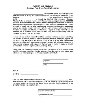 1 year bond for employee sample - Employer Paid, Group Term Life Insurance - marshfieldclinic