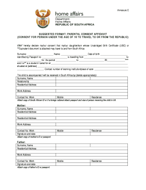 Parental Consent Affidavit. 2016 World Junior Table Tennis Championships Parental Consent Affidavit Form