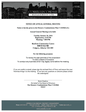 Notice is hereby given to the Owners: Condominium Plan # 1310563 of a - nextbridgeland