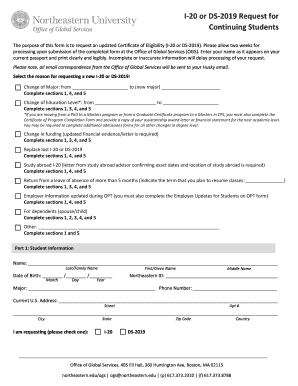 I 20 form sample - i20 northeastern university