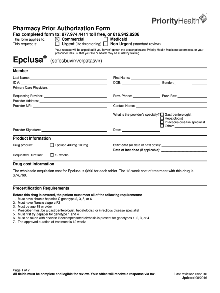 Fillable Online Pharmacy Prior Authorization Form. Request