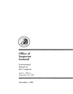Fillable Online This report, submitted pursuant to the Inspector General Act of 1978, summarizes ...