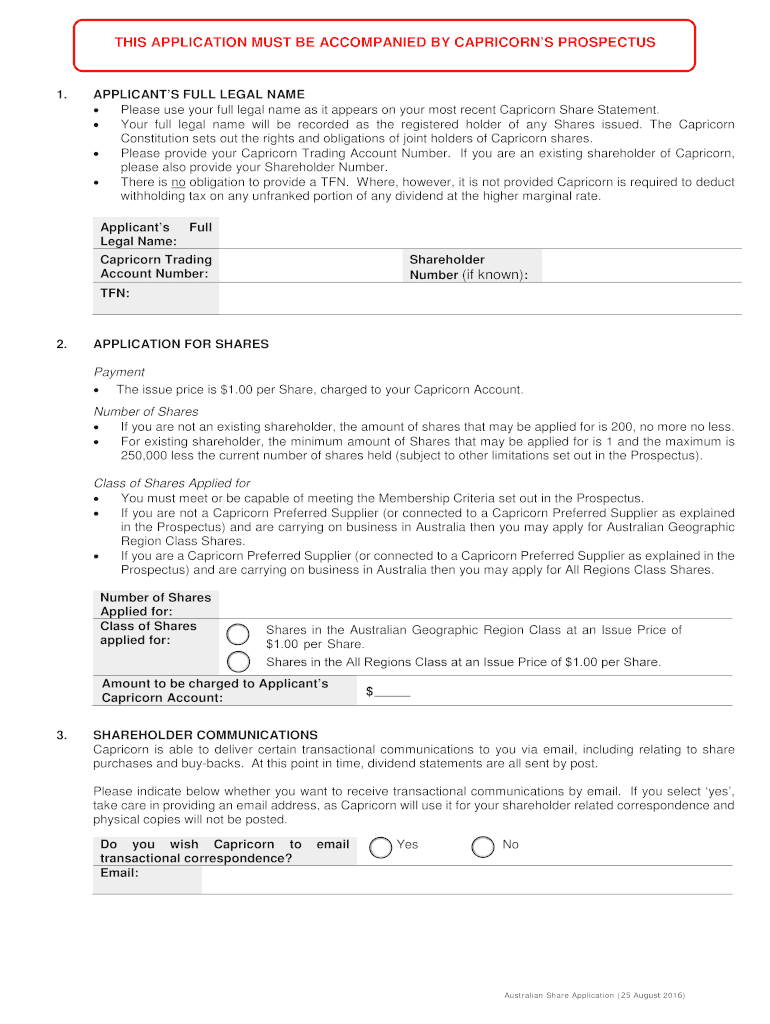 Fillable Online Short Form Prospectus Fax Email