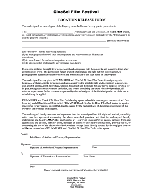 Location release form template - 24 Hour Film Dash Location Release Form.docx