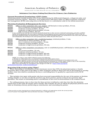 Fillable Online Substance Use/Abuse Coding Fact Sheet for Primary Care ...
