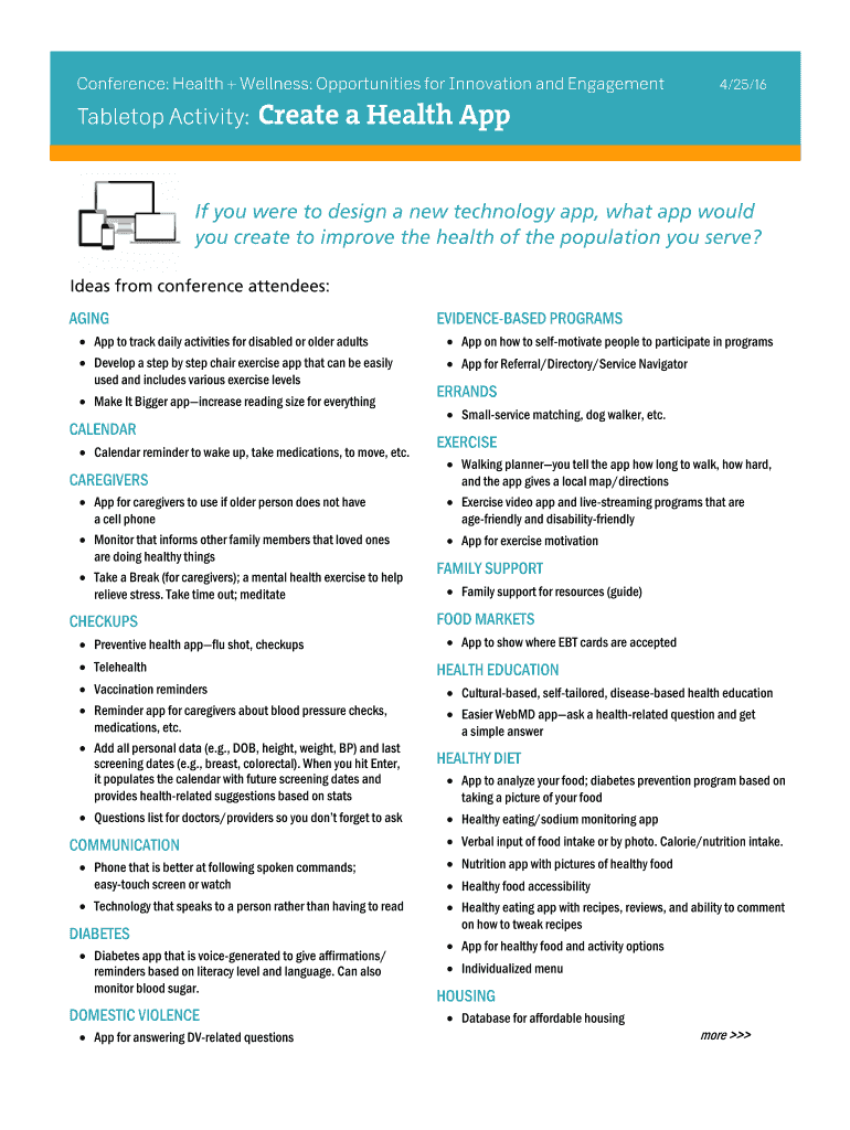 Fillable Online publichealth lacounty App to track daily activities for
