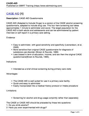Fillable Online CAGE-AID Fax Email Print - pdfFiller