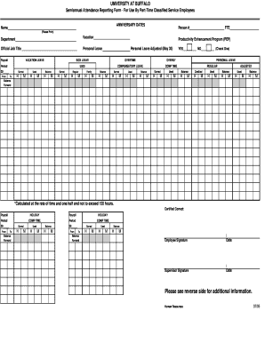 Utk timesheet - Classified Semi-Annual Time and Attendance Report (Part-Time) - buffalo