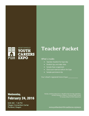 2016 NW Youth Careers Expo Teacher Packet (pdf) - Portland ...