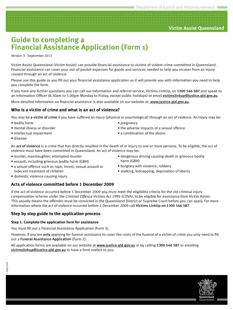 Fillable Online Financial Assistance Application (Form 1) Fax Email
