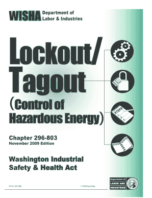 Fillable Online depts washington Lockout/Tagout (Control of Hazardous ...
