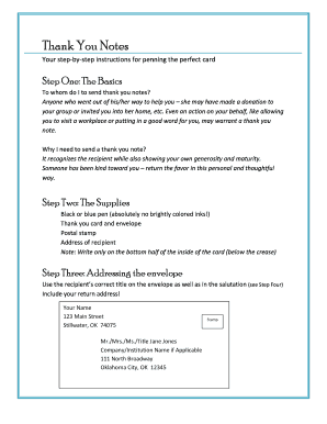 Deed of donation to minor sample - Thank You Note Example - oces okstate