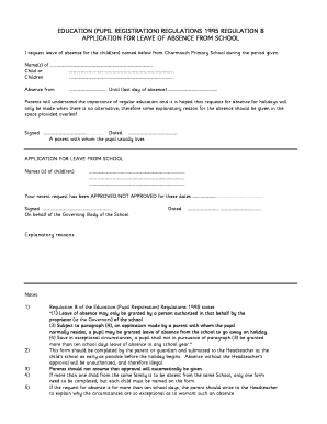 Time tracker pdf - Holiday and Absence Permission Form - Charmouth Primary School - charmouth dorset sch