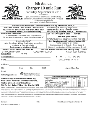 Ec logbook sample - Charger 10 mile Run - Cornbelt Running Club - cornbelt