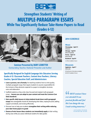 multiple paragraph essays - Bureau of Education & Research