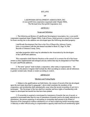 Nonprofit Bylaws