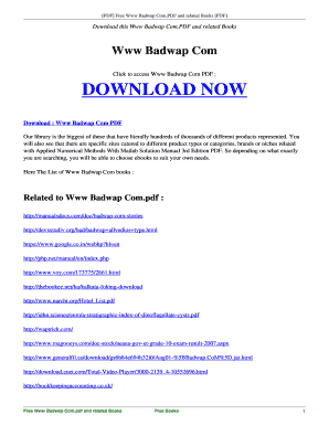 Badwapcom - Fill Online, Printable, Fillable, Blank | PDFfiller