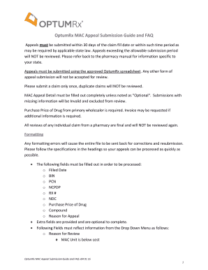 Fillable Online OptumRx MAC Appeal Submission Guide and FAQ Fax Email ...