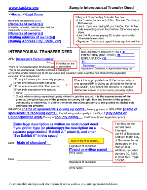 fill out an interspousal transfer deed form fill out online forms transfer deed form